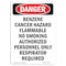 Signmission OSHA Sign, Portrait Benzene Cancer Hazard Respirator Require, 18in X 12in, 12" W, 18" L, Portrait OS-DS-D-1218-V-1046 - alternate 1